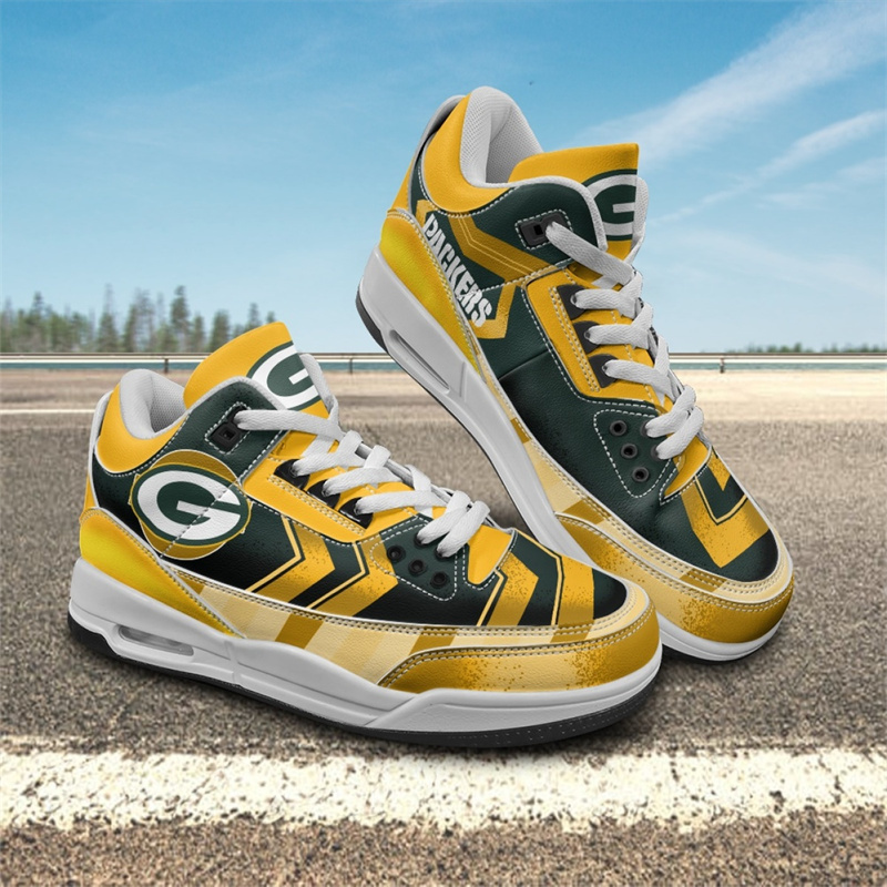 Men's Green Bay Packers Air Jordan 3 Sneakers/Shoes 001